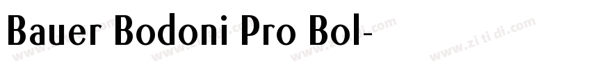 Bauer Bodoni Pro Bol字体转换